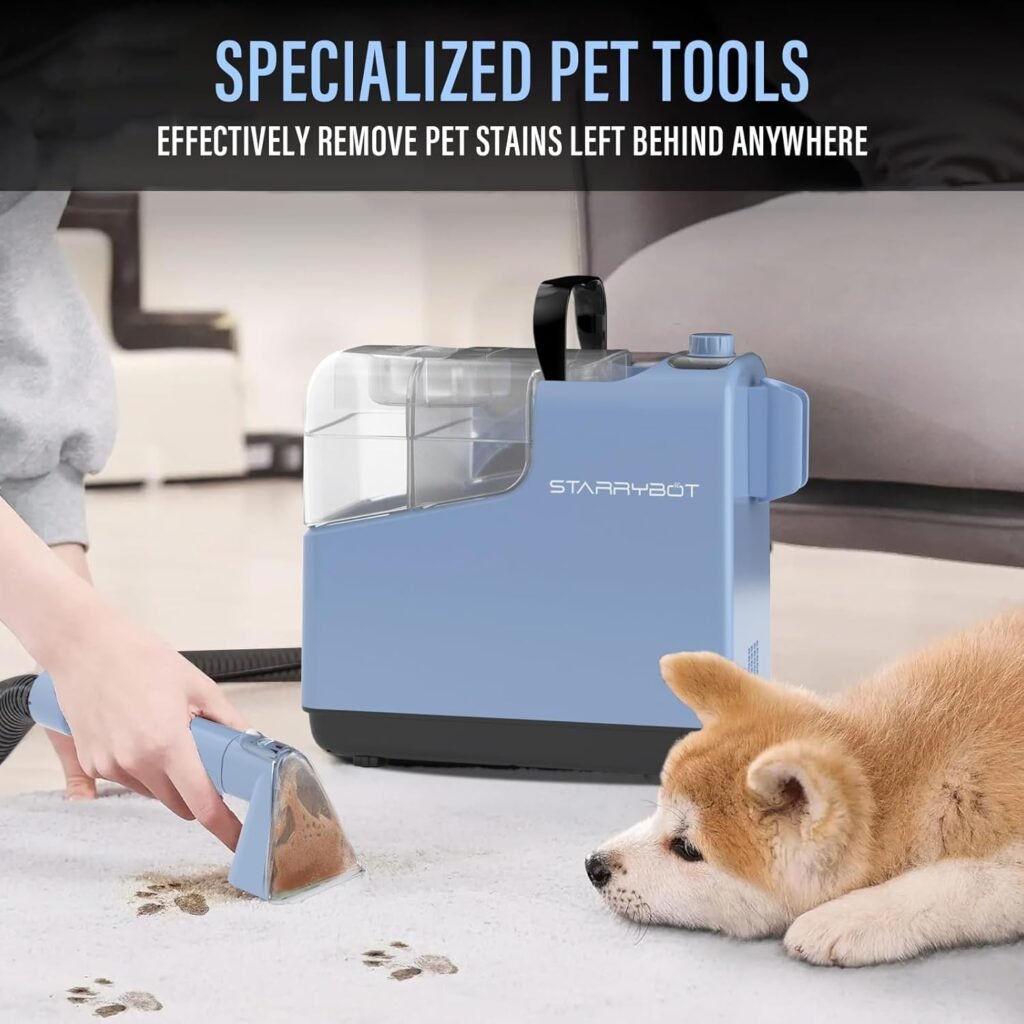 STARRYBOT carpet cleaner for quick spot removal, pet messes
