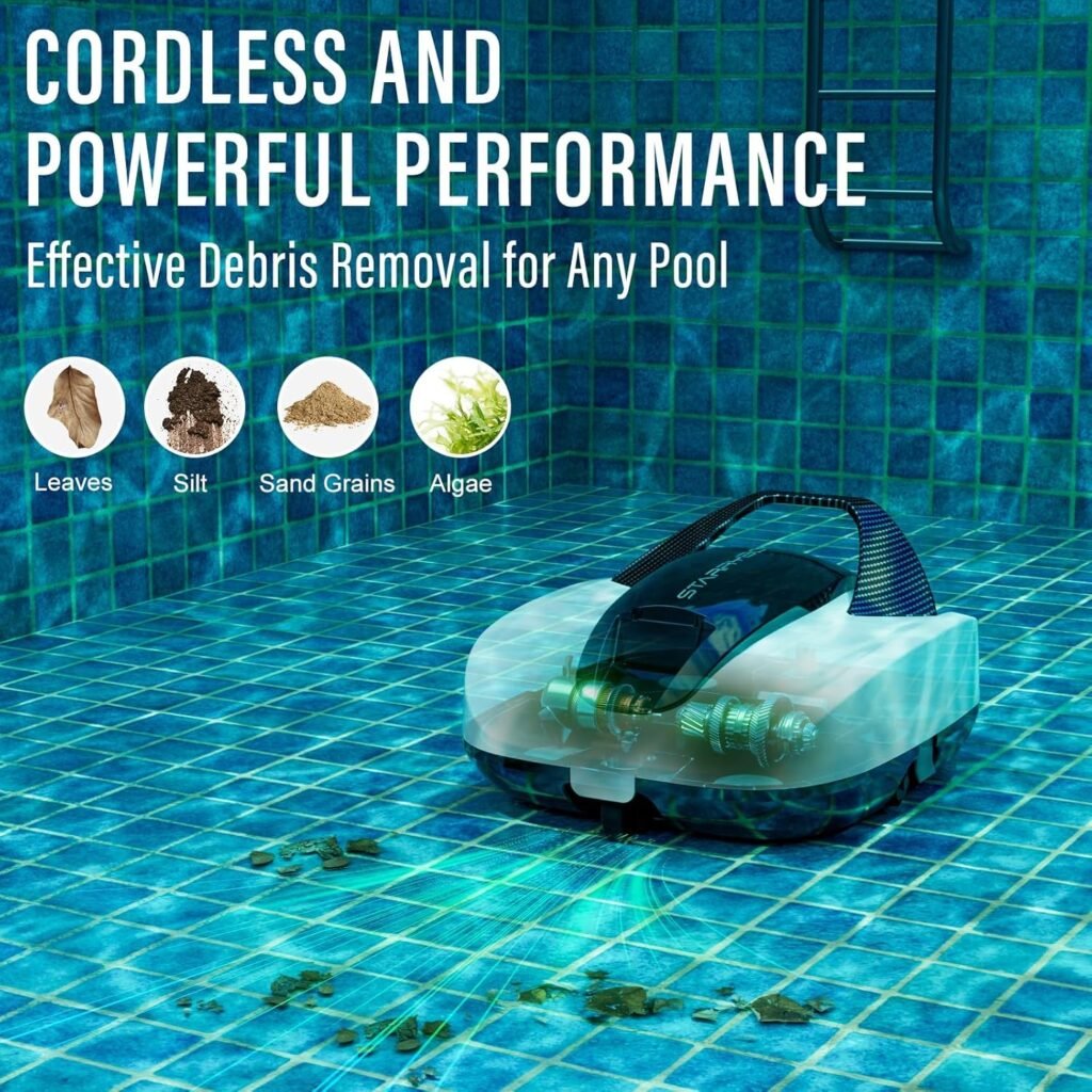 STARRYBOT Cordless Robotic Pool Cleaner for any pool